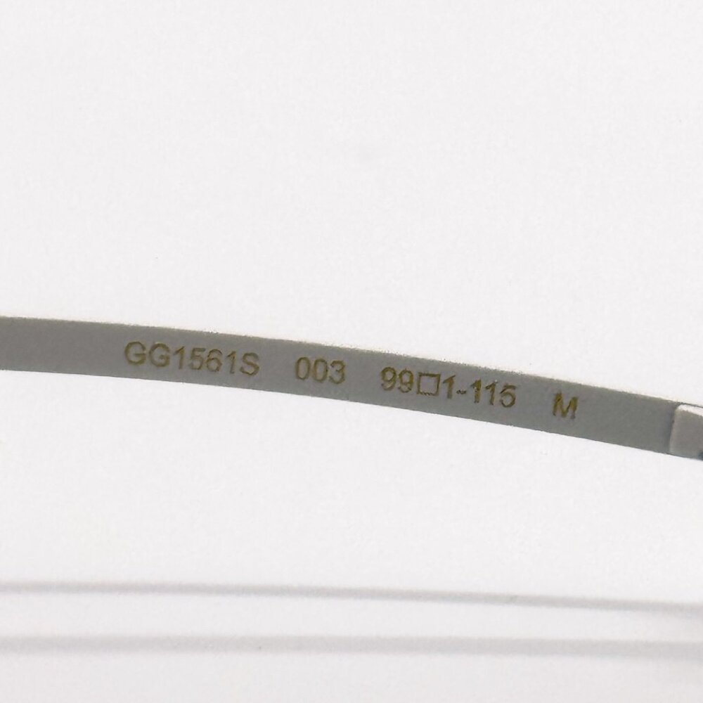 NEW GUCCI GG1561S 003 SHIELD IVORY GREEN UNISEX SUNGLASSES GUCCI - Picture 10 of 12